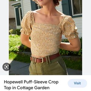 Madewell Puff Sleeve Top NWT